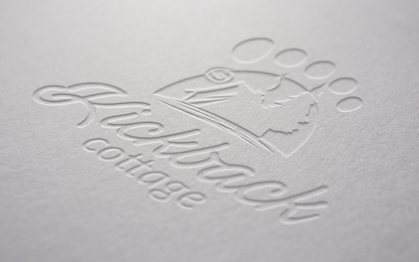 Kickback Cottage Custom Embossed Business Card Design