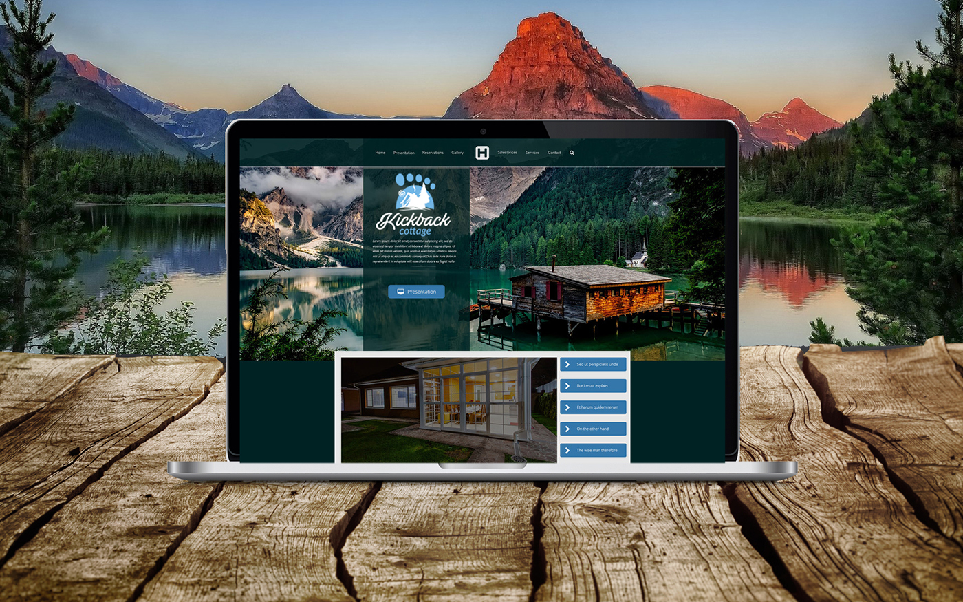 Kickback Cottage Custom Vacation Rental Website Design