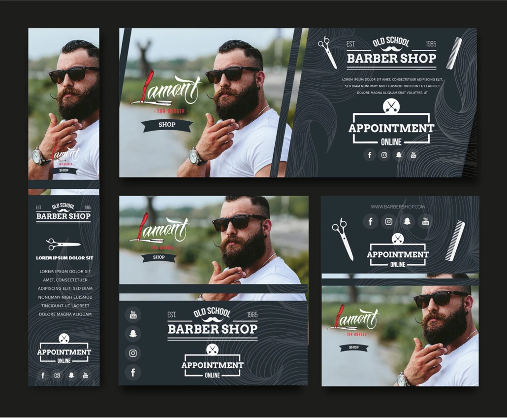 Lamont the Barber Logo Design Example