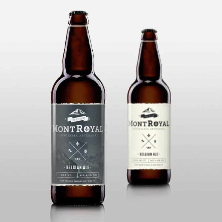 Two brown colored glass bottles