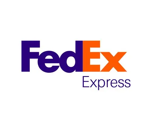 The Fedex logo has an arrow