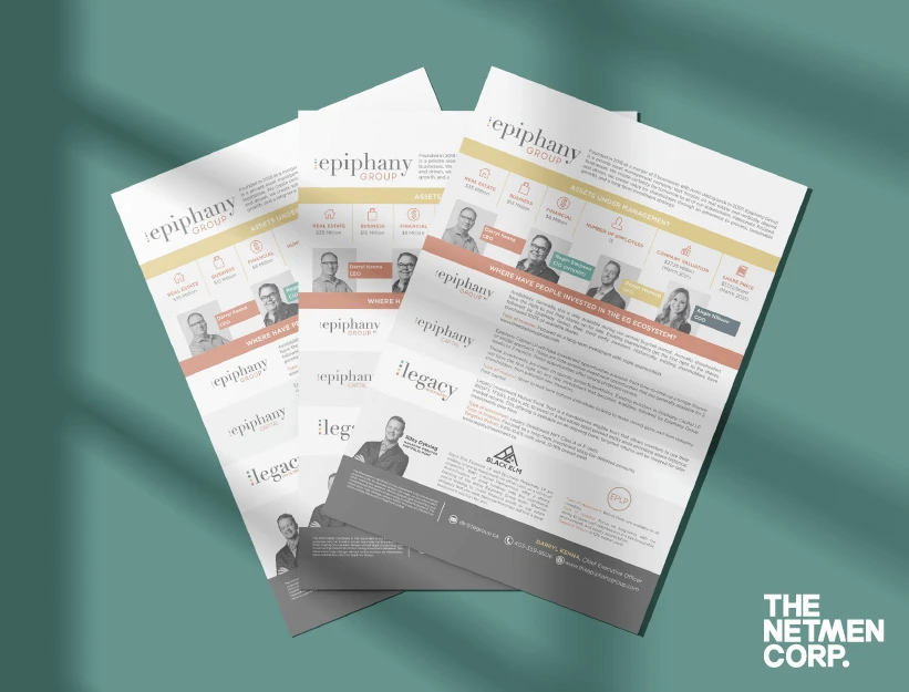 modern bifold brochure design with clean layout and bold typography