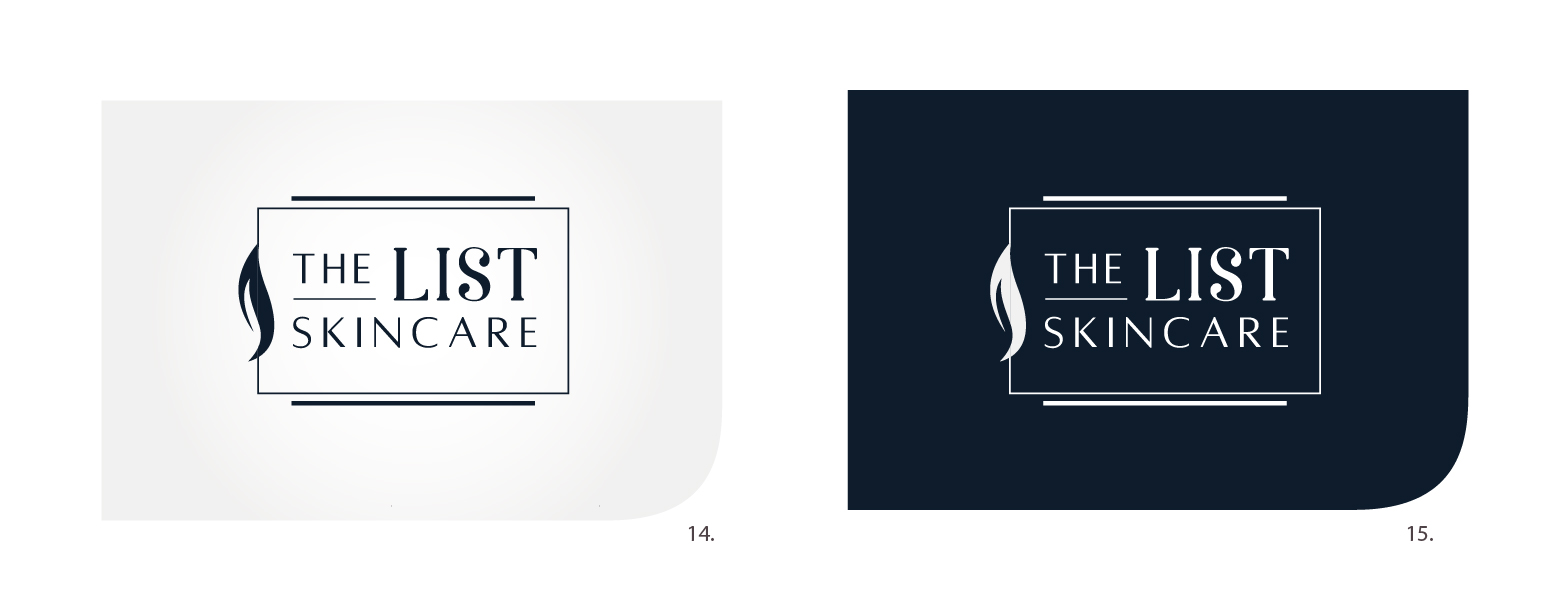 The List Skincare typographic wordmark in Pantone 296 C