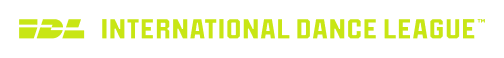 Logo of the International Dance League with stylized IDL letters in yellow-green.