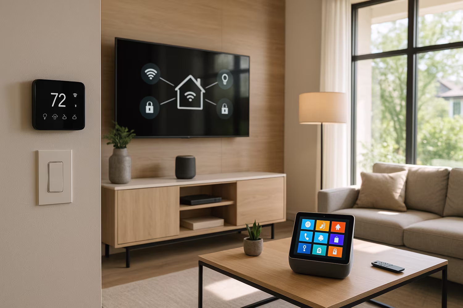 Modern home automation technology interior