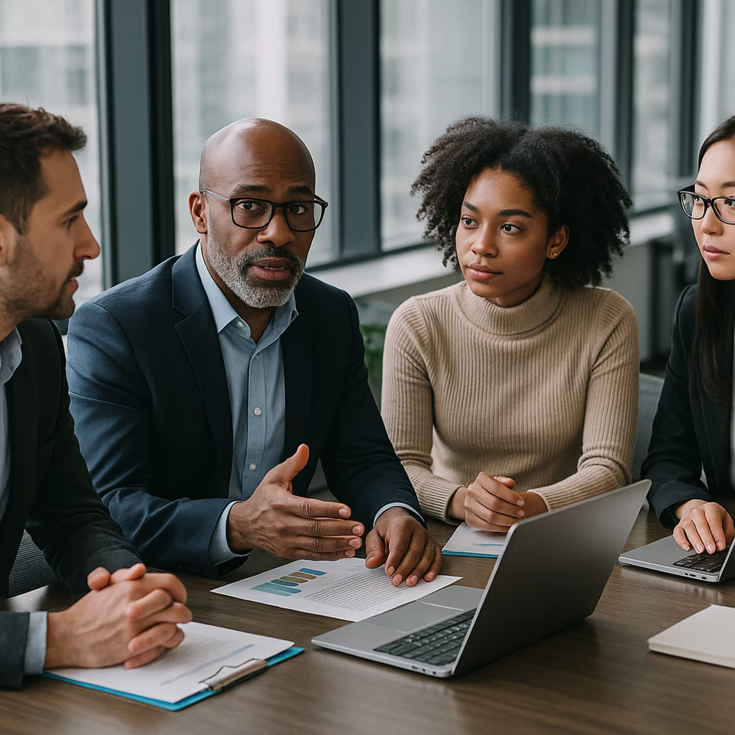 Virtual CIO consulting diverse business team