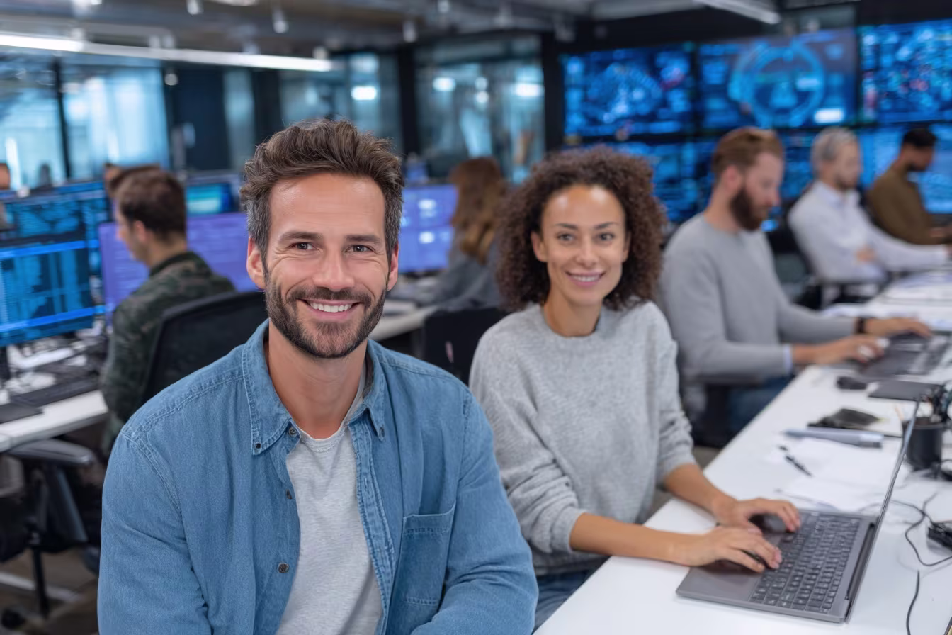 Professionals combating email security threats