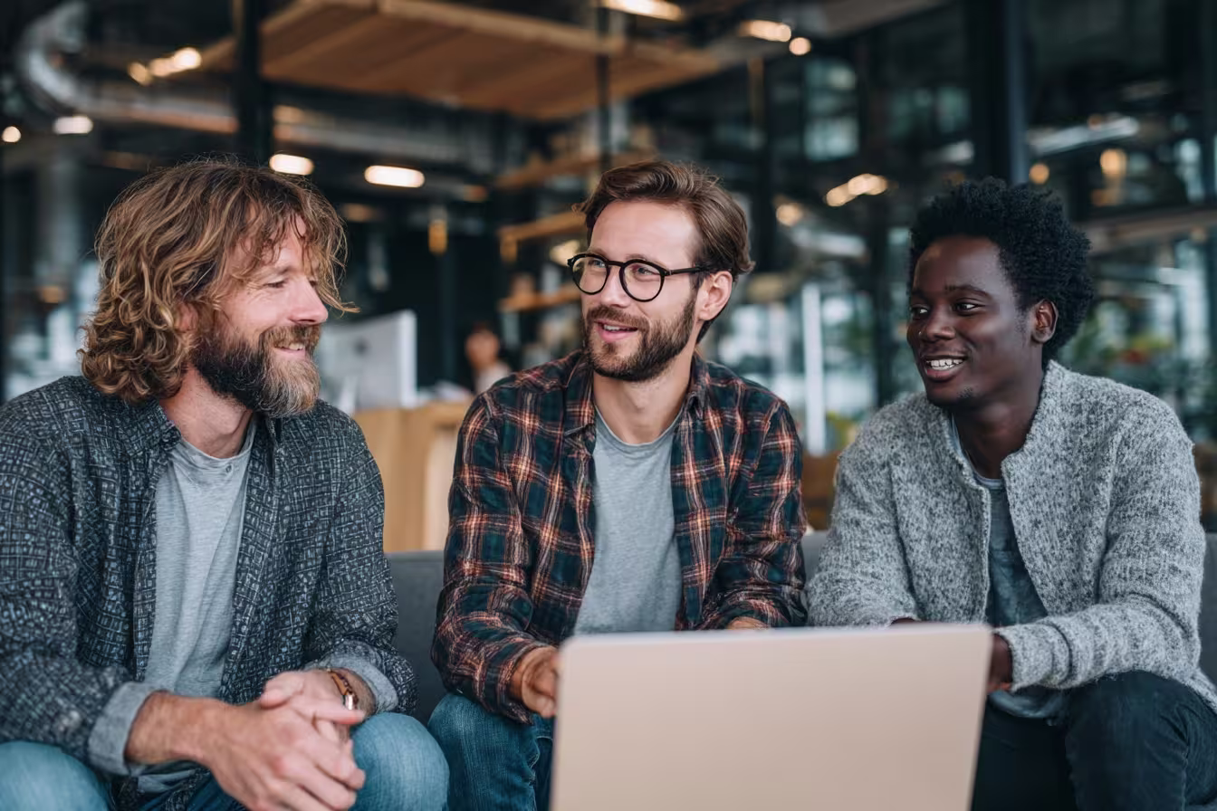 Diverse professionals discussing cloud IT solutions