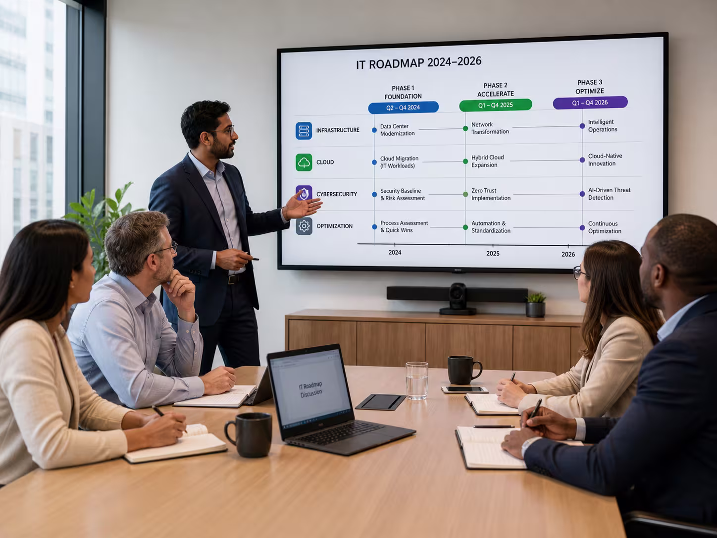 Business team planning IT roadmap