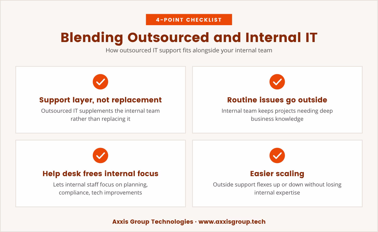 Checklist: Blending Outsourced and Internal IT