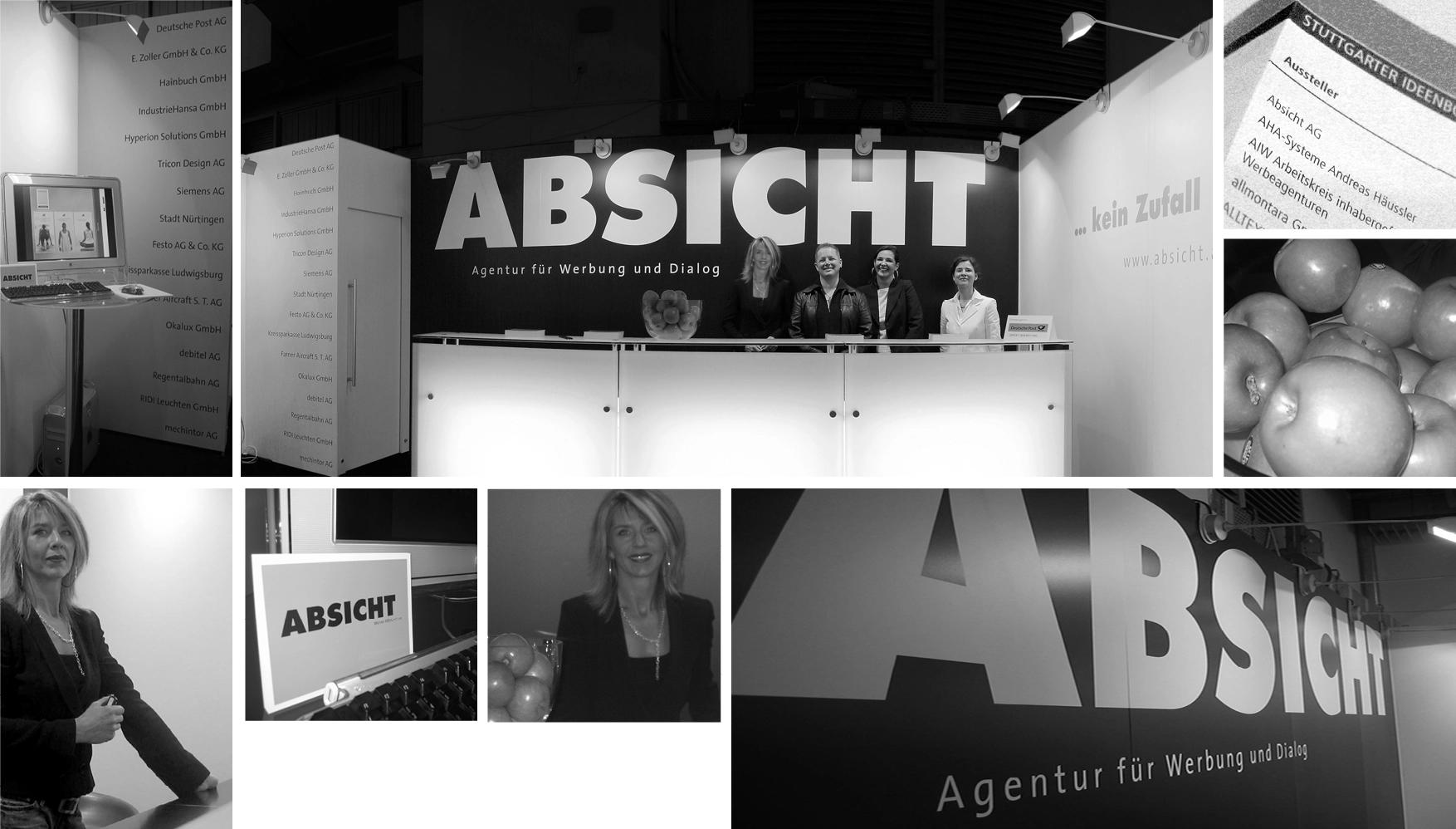 Erster eigener Messestand der Agentur 2005: kleiner Stand als selbstbewusstes Statement.