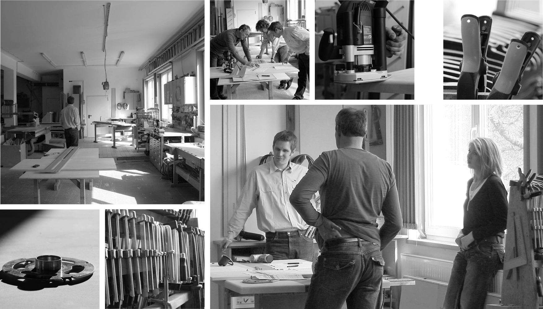 Produktschulung bei Festool: Team probiert Profi-Werkzeuge praktisch aus.