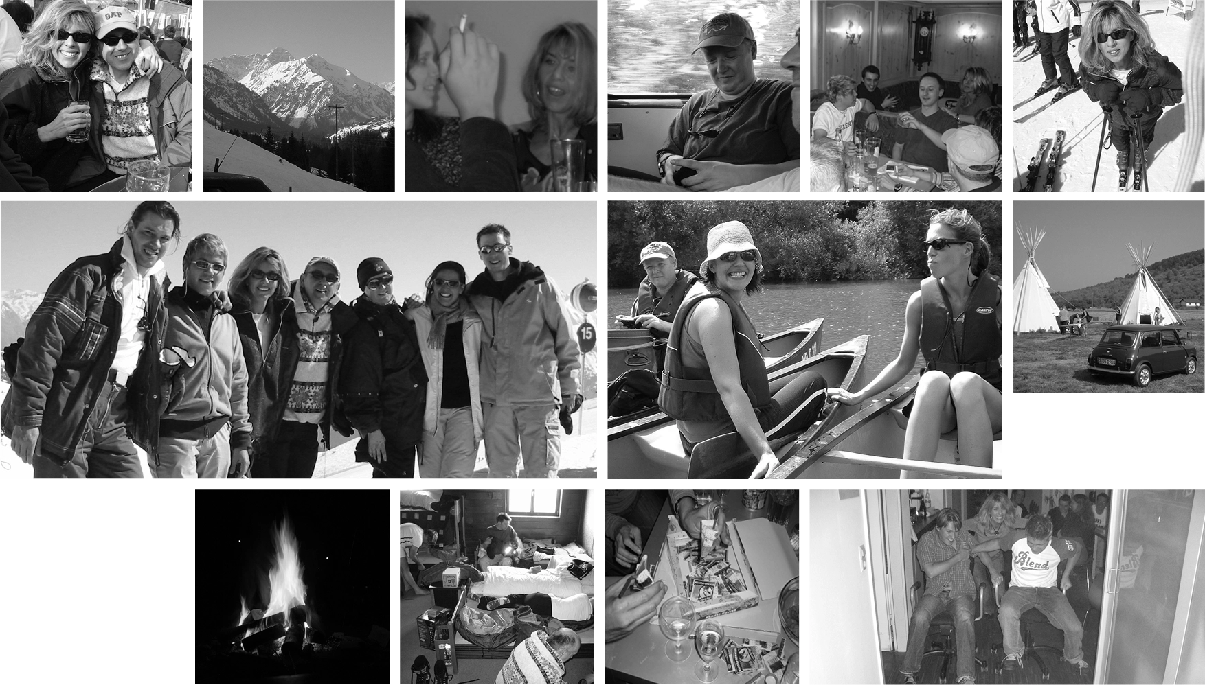 Büro-WG der Agentur 2002: Team feiert, lacht und lebt Agenturalltag wie in einer Wohngemeinschaft.