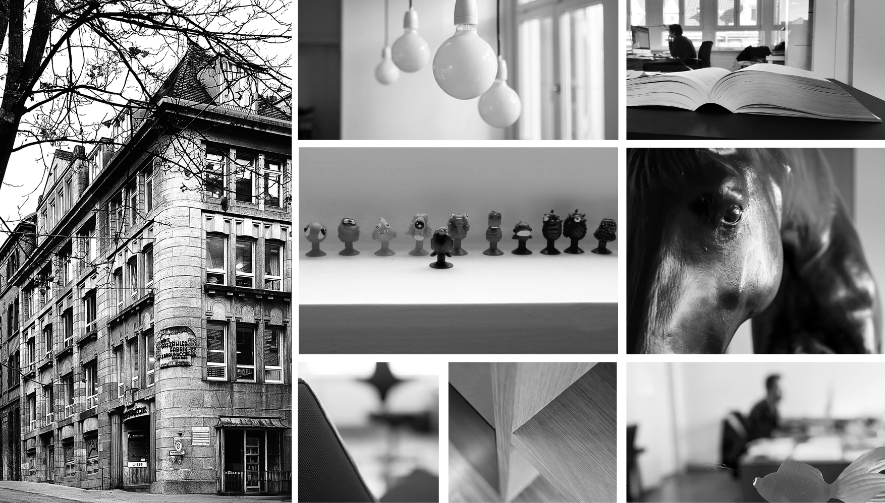 Blick ins ABSICHT-Büro im Heusteigviertel: heller Raum mit gemütlicher Kreativatmosphäre.