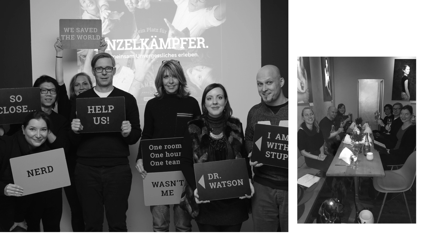 Team-Workshop zur Agentur-Positionierung, Menschen diskutieren an Whiteboard im Freiraum.