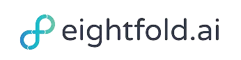 eightfold.ai company logo with a blue infinity symbol to the left of the text.