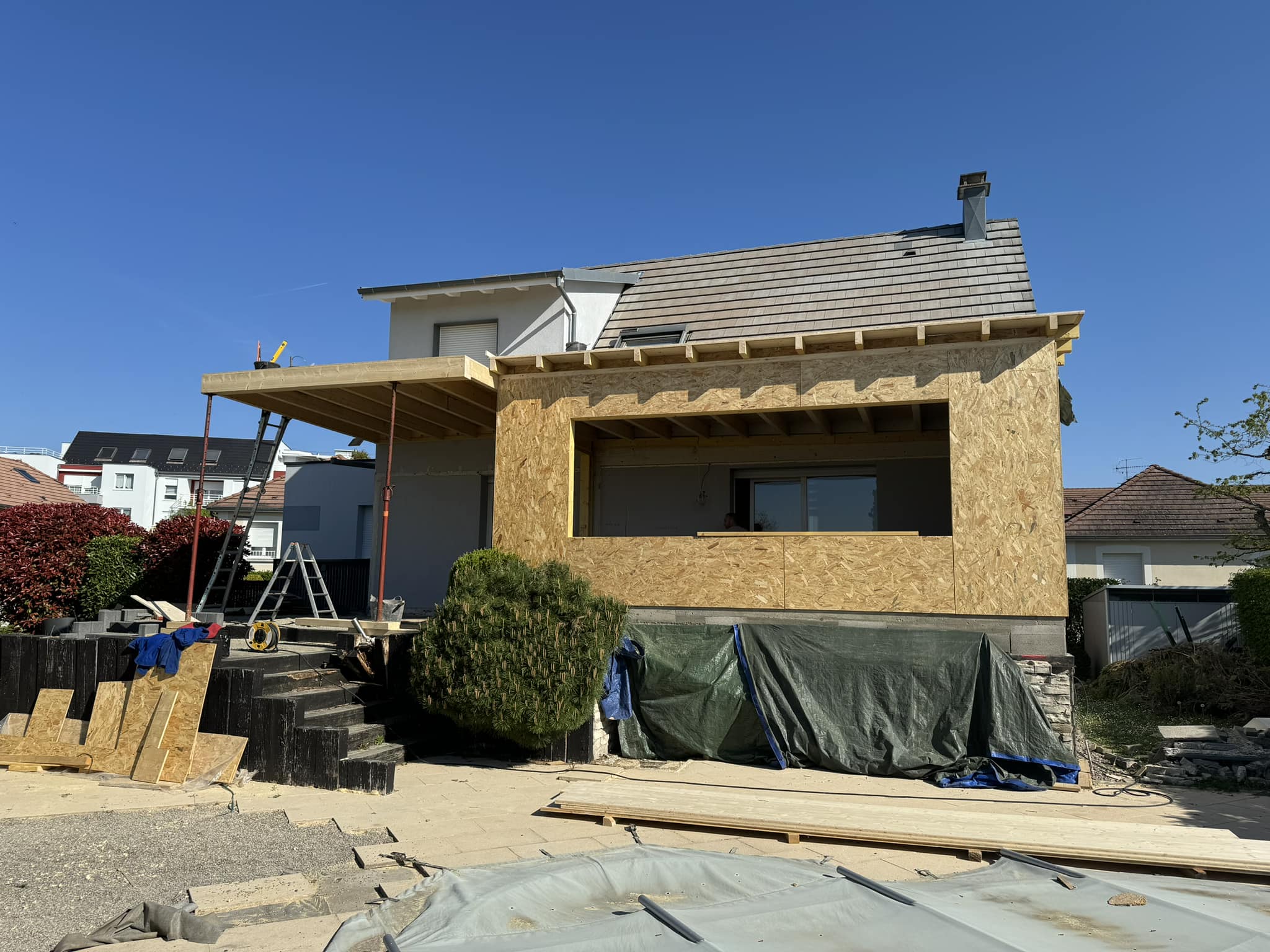 extension de maison en bois dans le haut-rhin