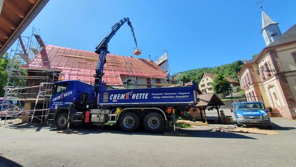 Rénovation d’une Toiture – toiture par Cheminette en Alsace
