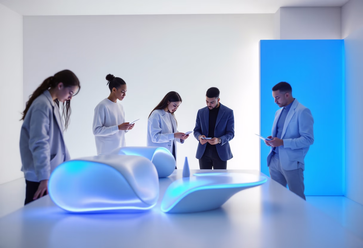 Group of professionals discussing e-commerce strategy