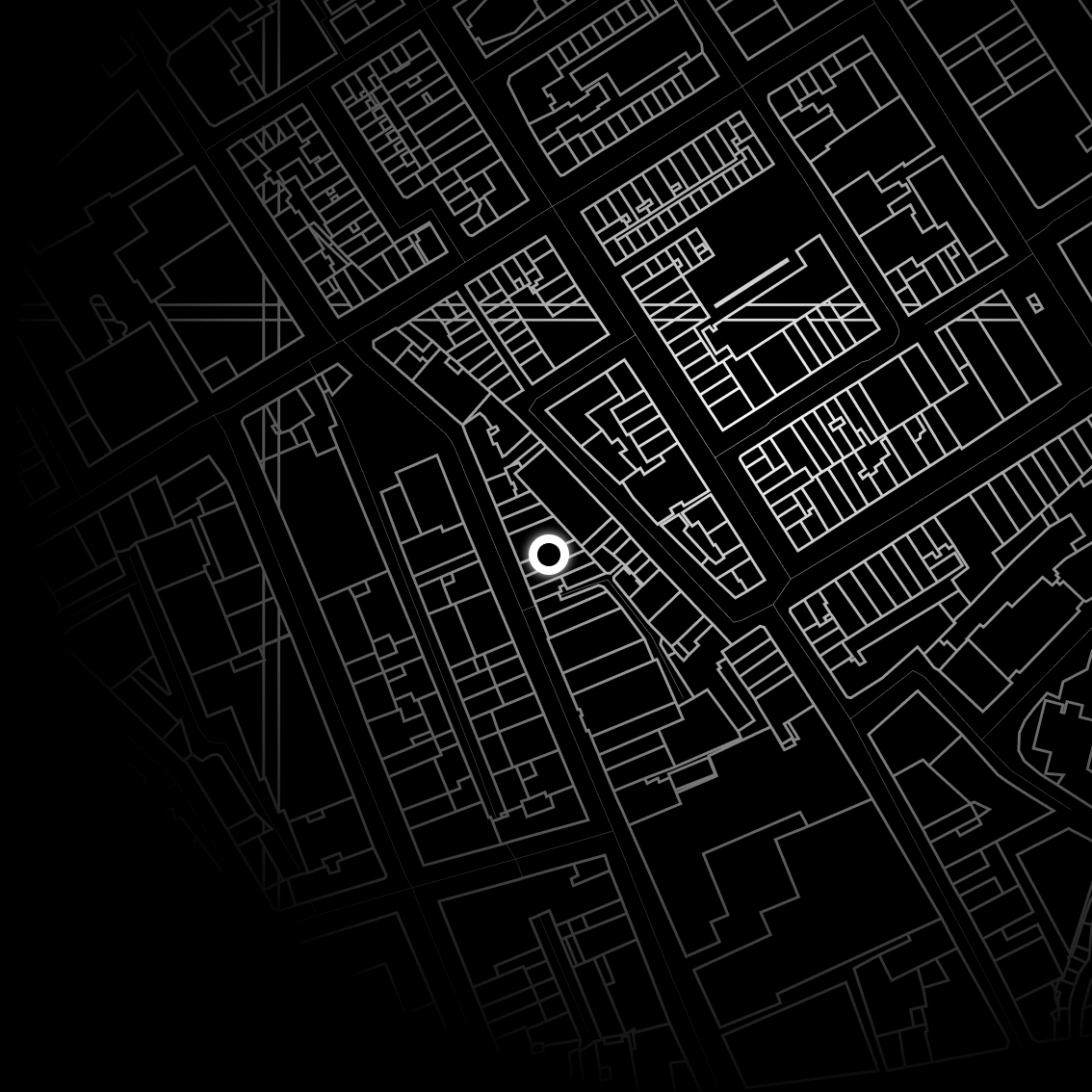 london map with location indicated