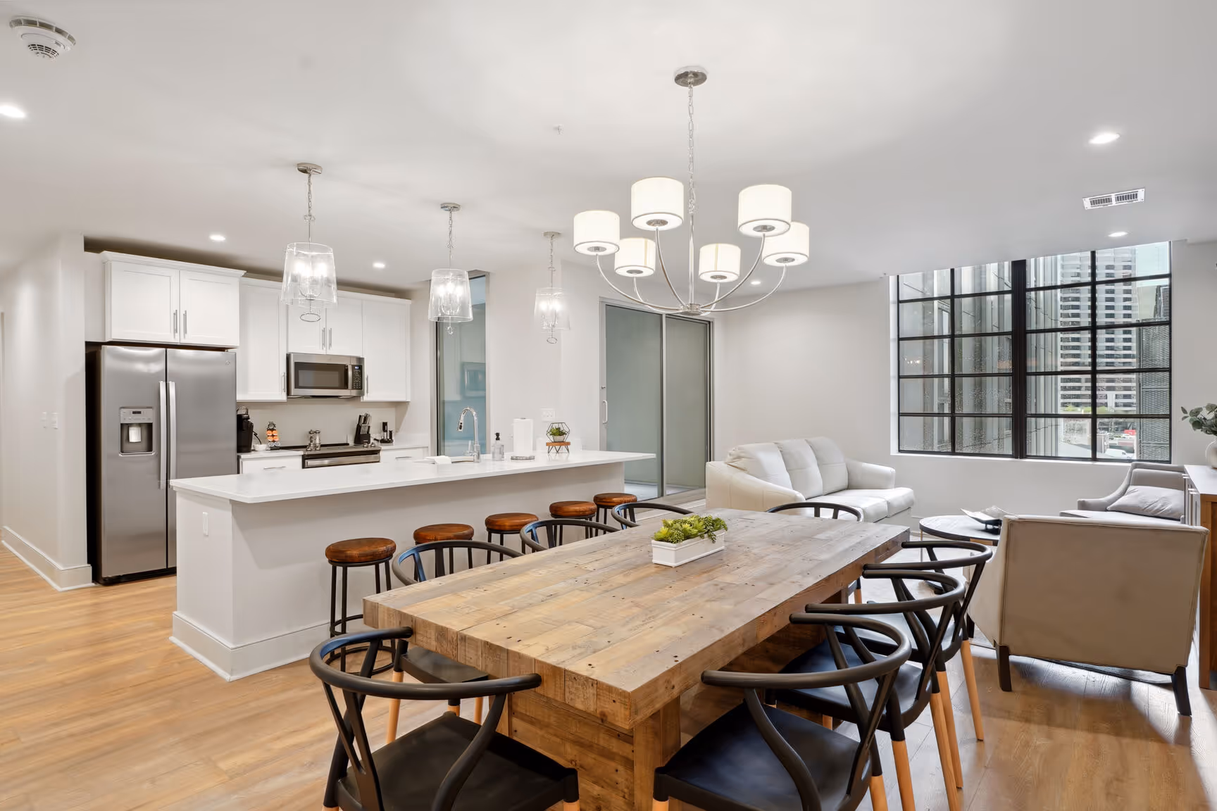dining room and kitchen