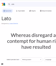 Lato font screenshot