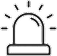 Icon of a flashing emergency siren light.