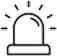 Icon of a flashing emergency siren light.