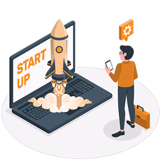 Start up vector image.