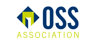 OSS Association logo met een blauwe en gele geometrische vorm naast de tekst OSS ASSOCIATION.