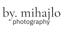 Logo for by. mihajlo photography.