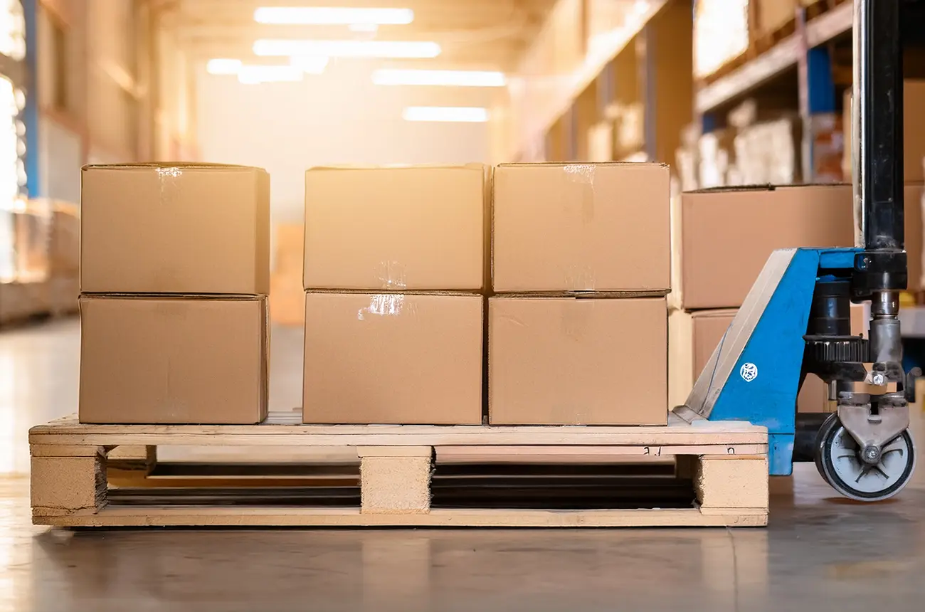 Palletizing in warehouse