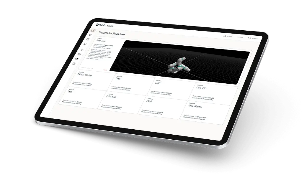 RobCo Studio tablet screen