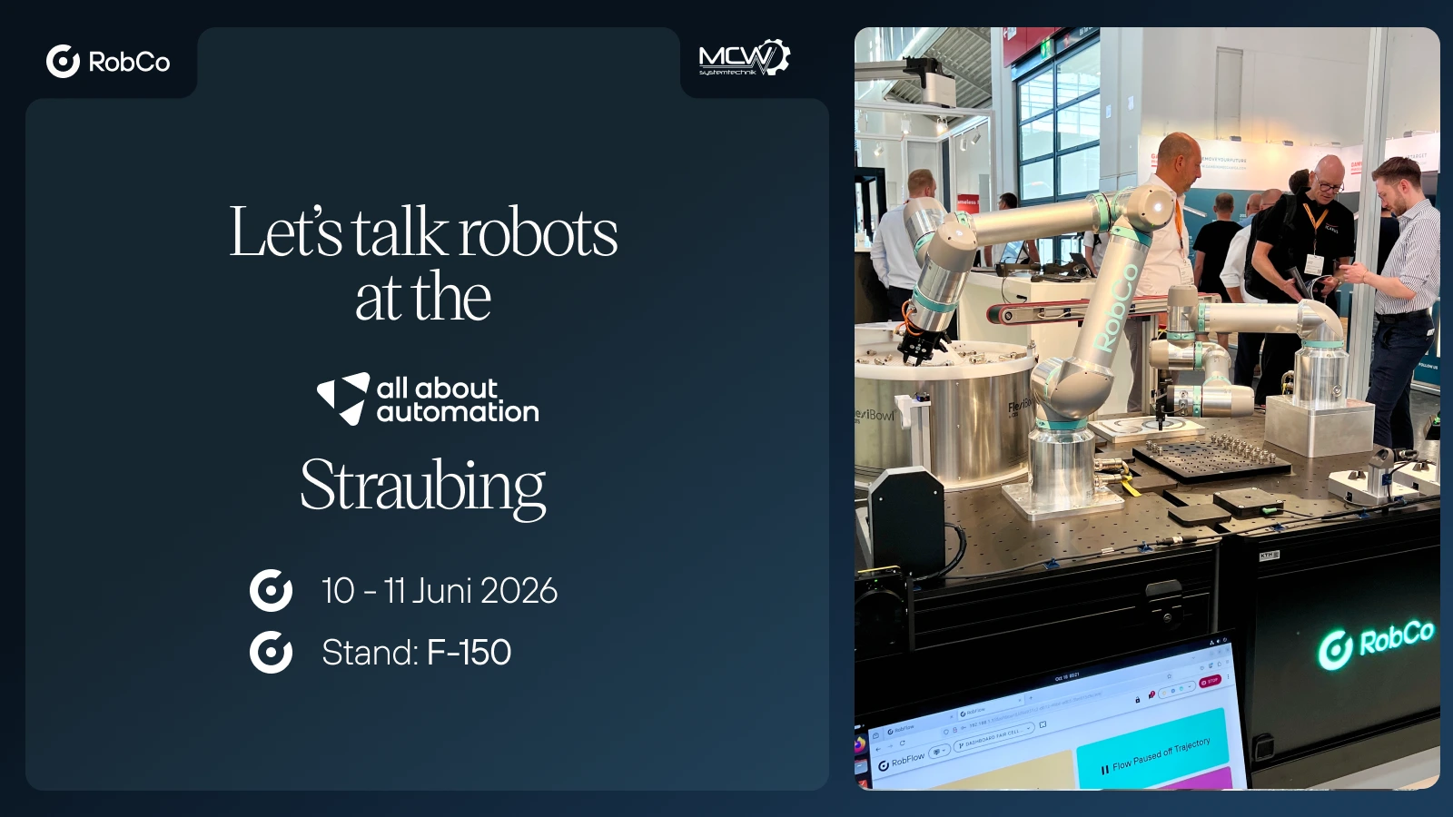 Treffen Sie uns auf der all about automation Straubing 2026