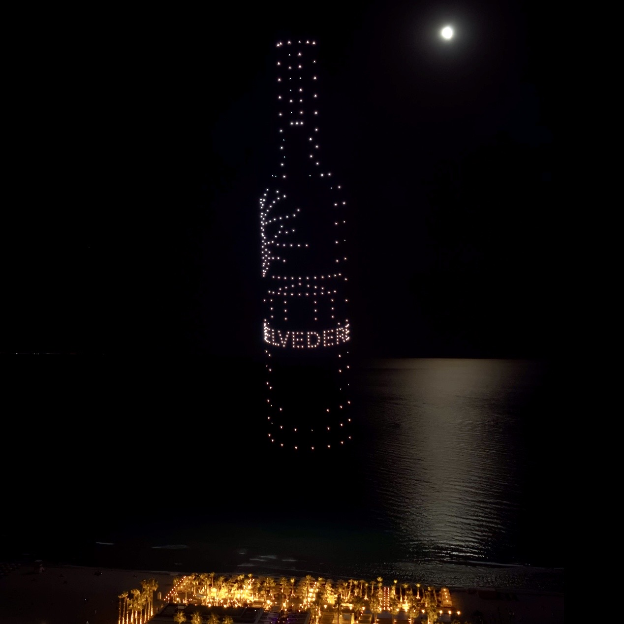 Mandala Luxury Seaside drone show featuring Belvedere bottle by Drônira, image 2 of 8
