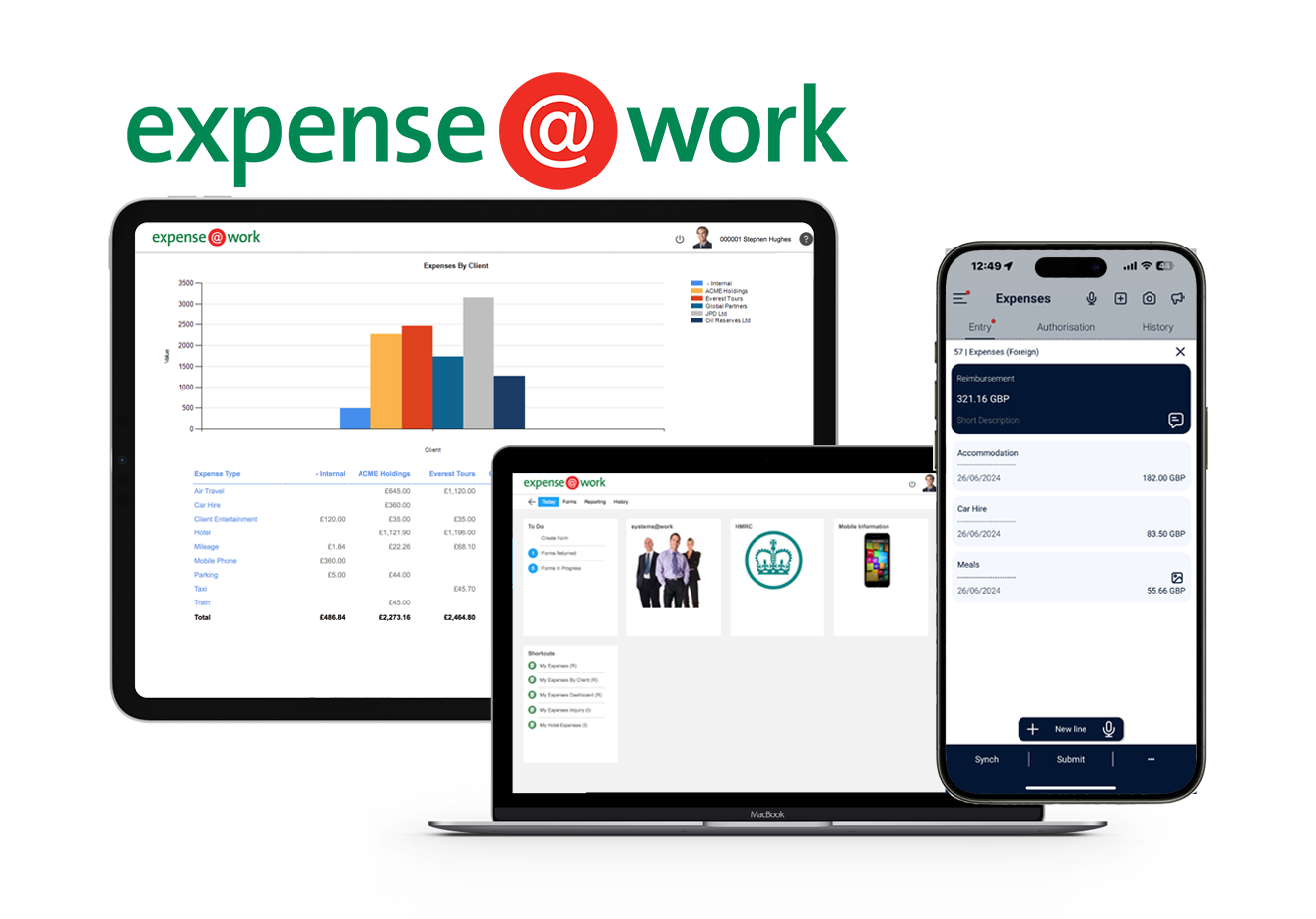 expense@work Screens