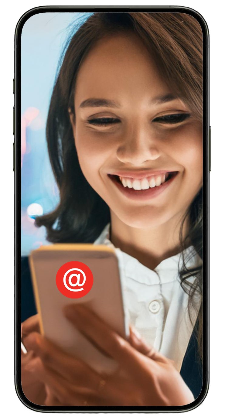 A woman uses expense@work AI