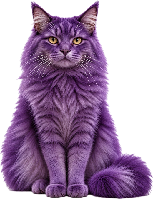 The Maven purple cat