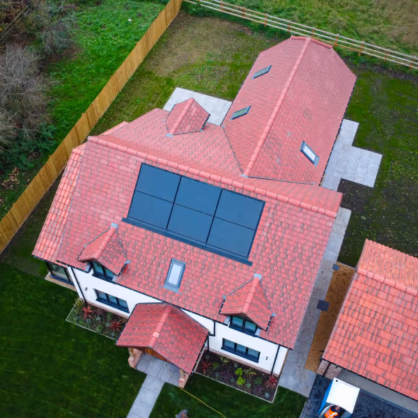 Solar panels installed on a Huntingdon house