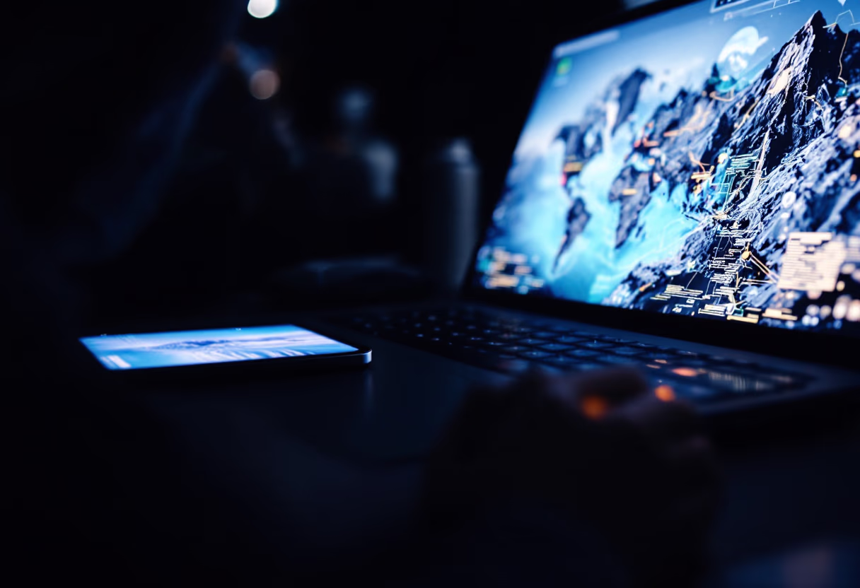 image of travel tech demonstration at a fair