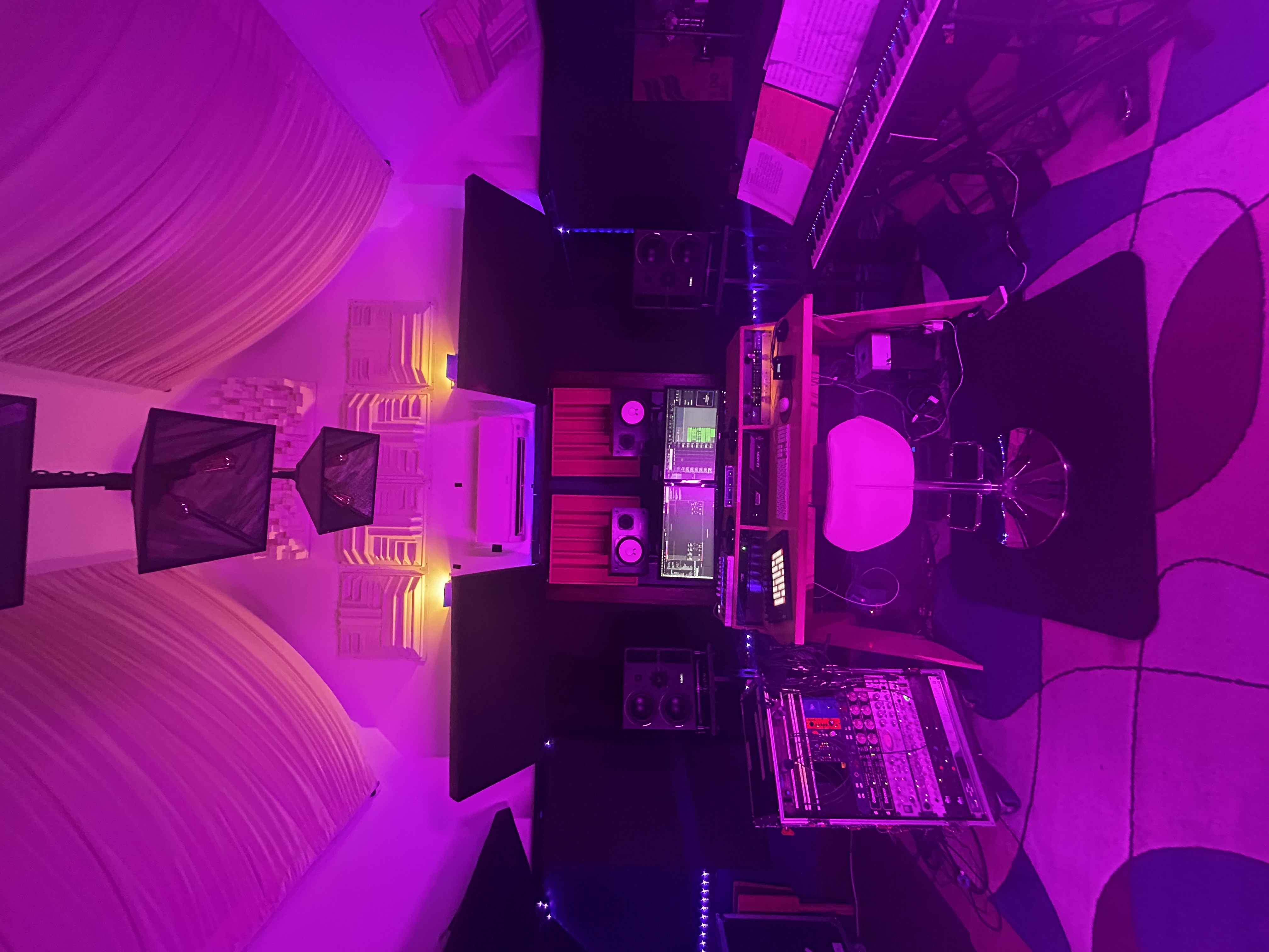 [background image] image of recording equipment for a musician & band