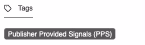 Publisher Provided Signal tag in segment summary