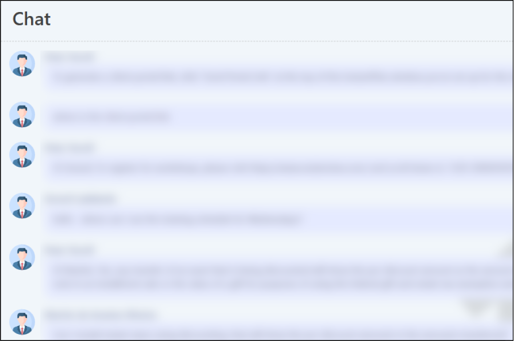 User interface screenshot of a chat interface.