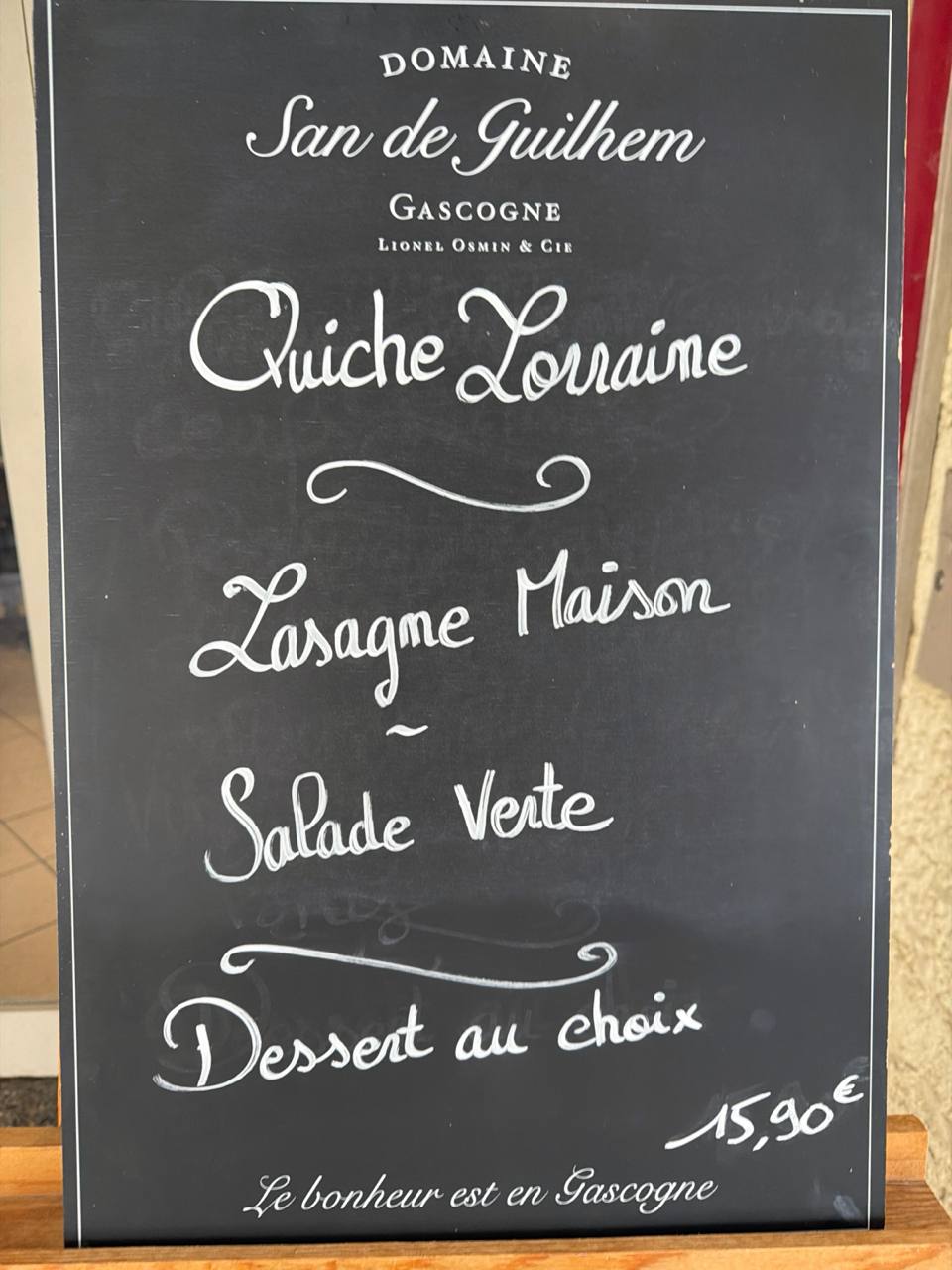 Photo du menu de jour proposé par la brasserie du Bistrot des Arceaux à Saint-Sever