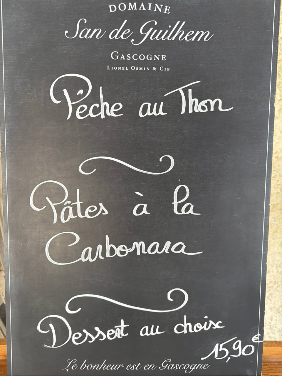 Photo du menu de jour proposé par la brasserie du Bistrot des Arceaux à Saint-Sever