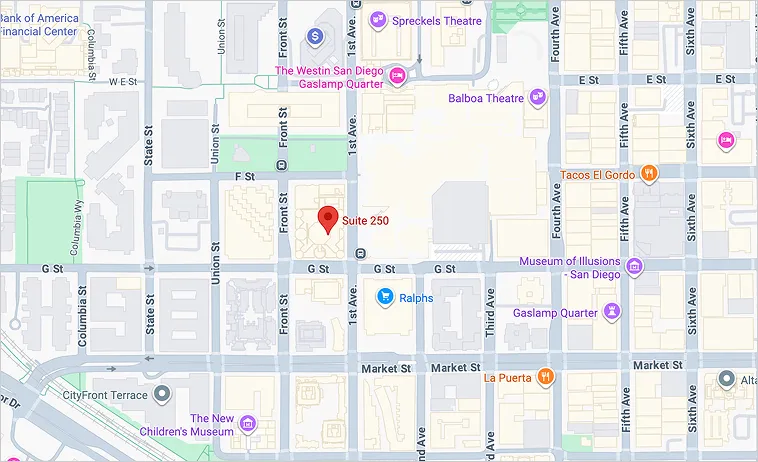 Alternate map view of Rancho Cucamonga and West Valley Detention Center location.