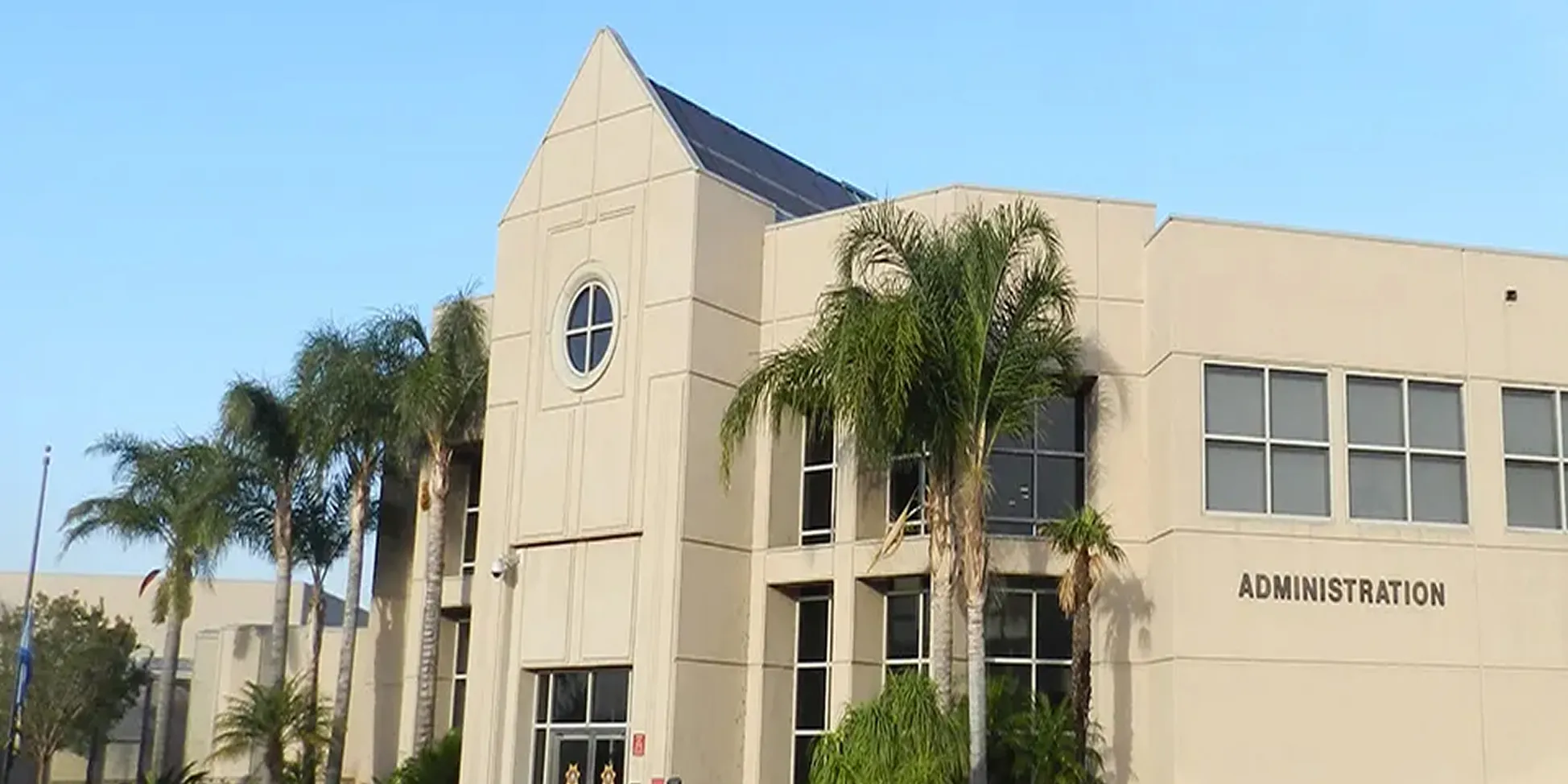 West Valley Detention Center building exterior in Rancho Cucamonga, California.