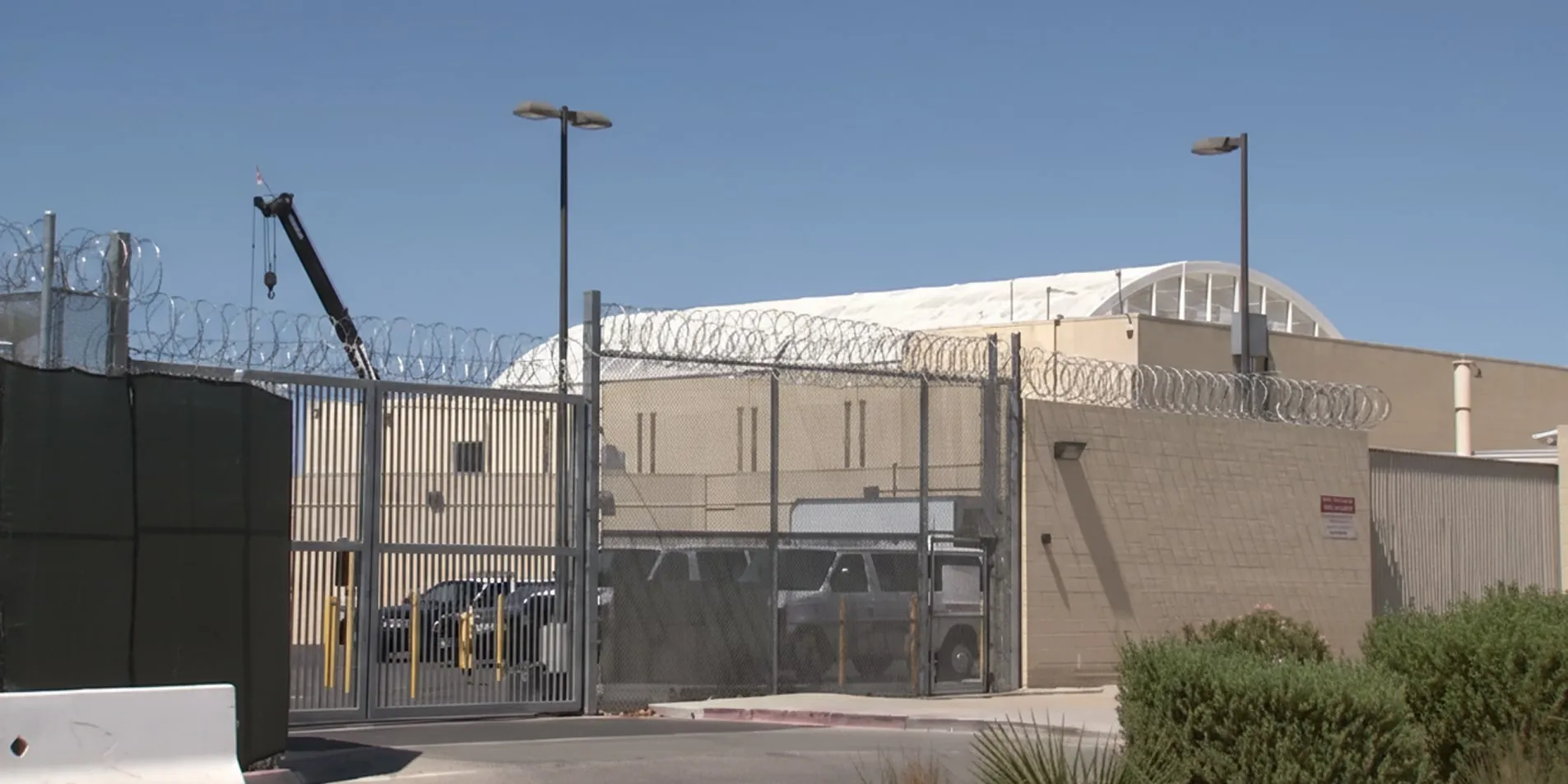 Exterior of Indio Jail in Riverside County, California.