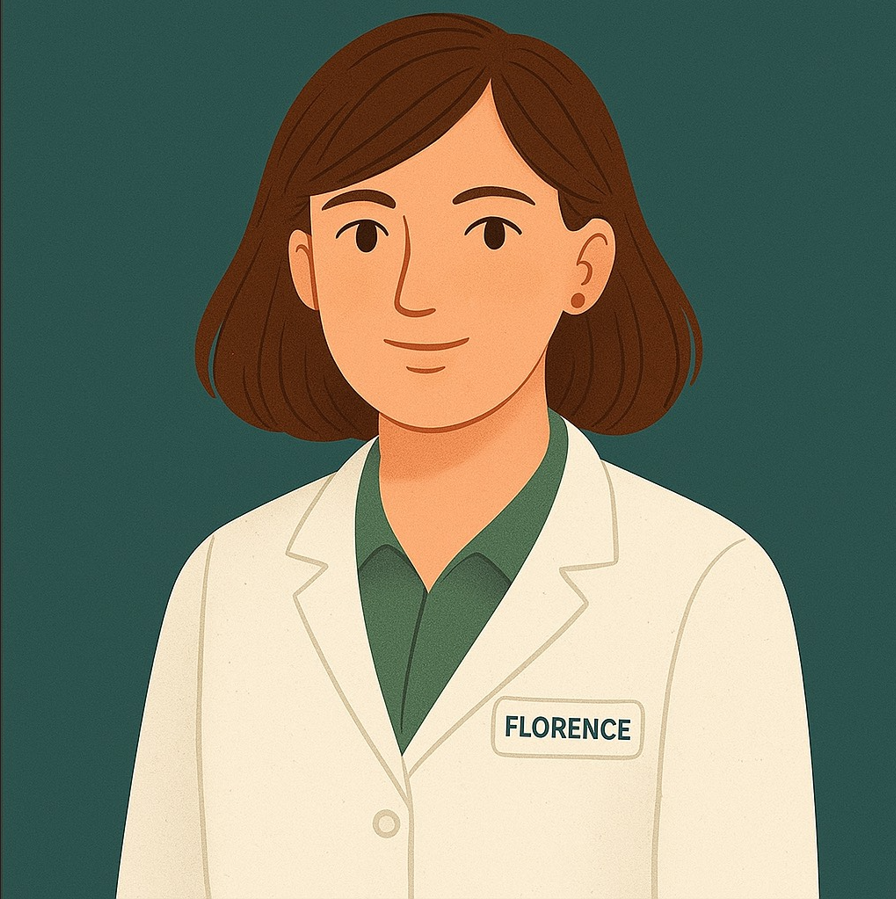 Une pharmacienne en blouse