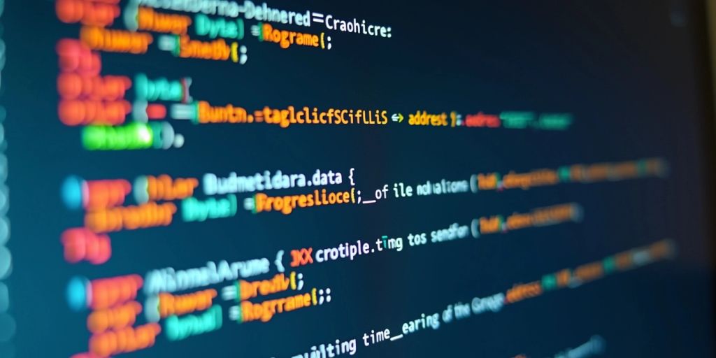 Computer screen with address data parsing code